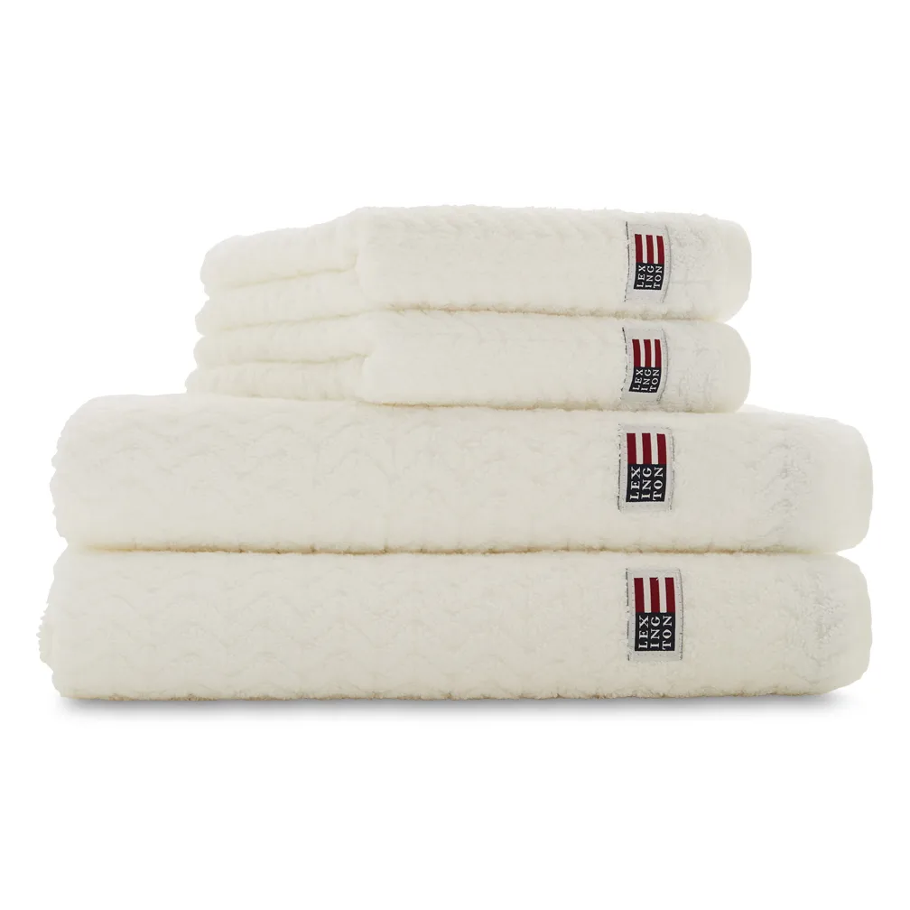 Icons Structured towel 30x50 cm, White Lexington
