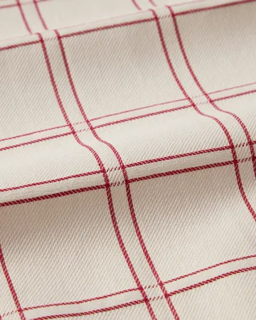 Jacquard-woven cotton kitchen towel - Red-white, 50x70 cm - Lexington