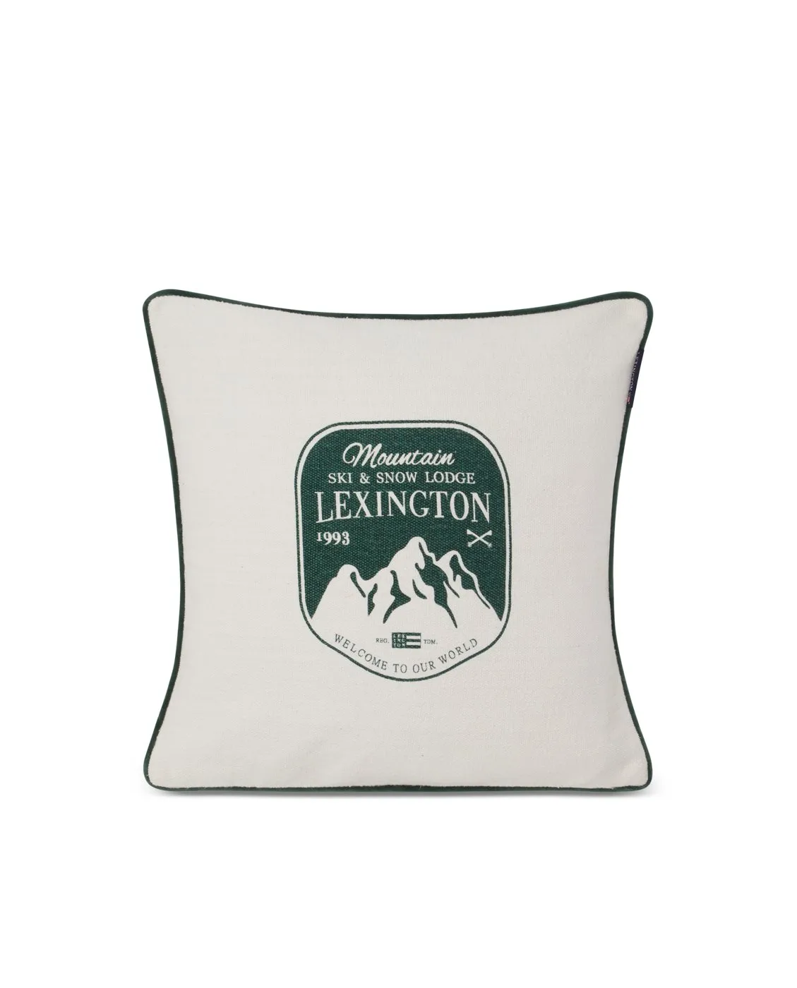 Mountain Logo pillowcase 50x50 cm, White-green Lexington
