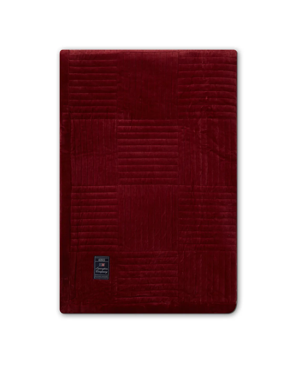 Quilted Cotton Velvet Star throw 240x260 cm, Red Lexington