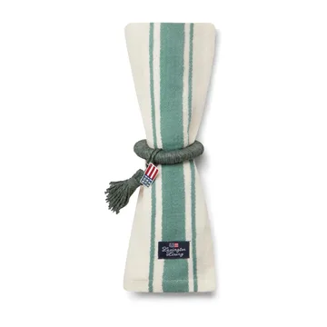Side Stripes fabric napkin 50x50 cm - Green - Lexington