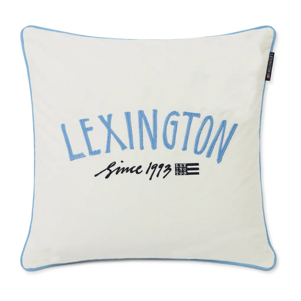 Since 1993 Organic Cotton pillowcase 50x50 cm, White-blue Lexington