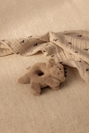 Lewis muslin blanket 2-pack 65x65 cm - Mini whale-Sandy - Liewood