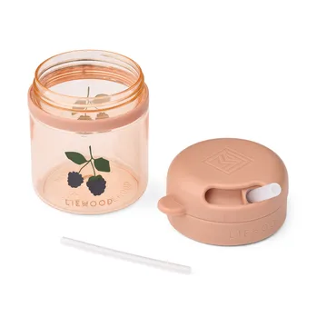 Pavia mug with straw - Berry-Pale Tuscany, 28 cl - Liewood