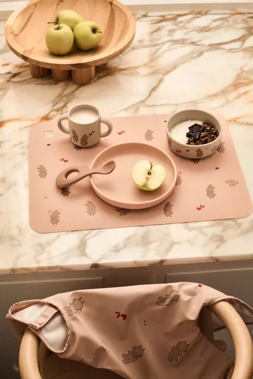 Vivi printed dinnerware set 4 pieces. - Wild child/Rosey - Liewood