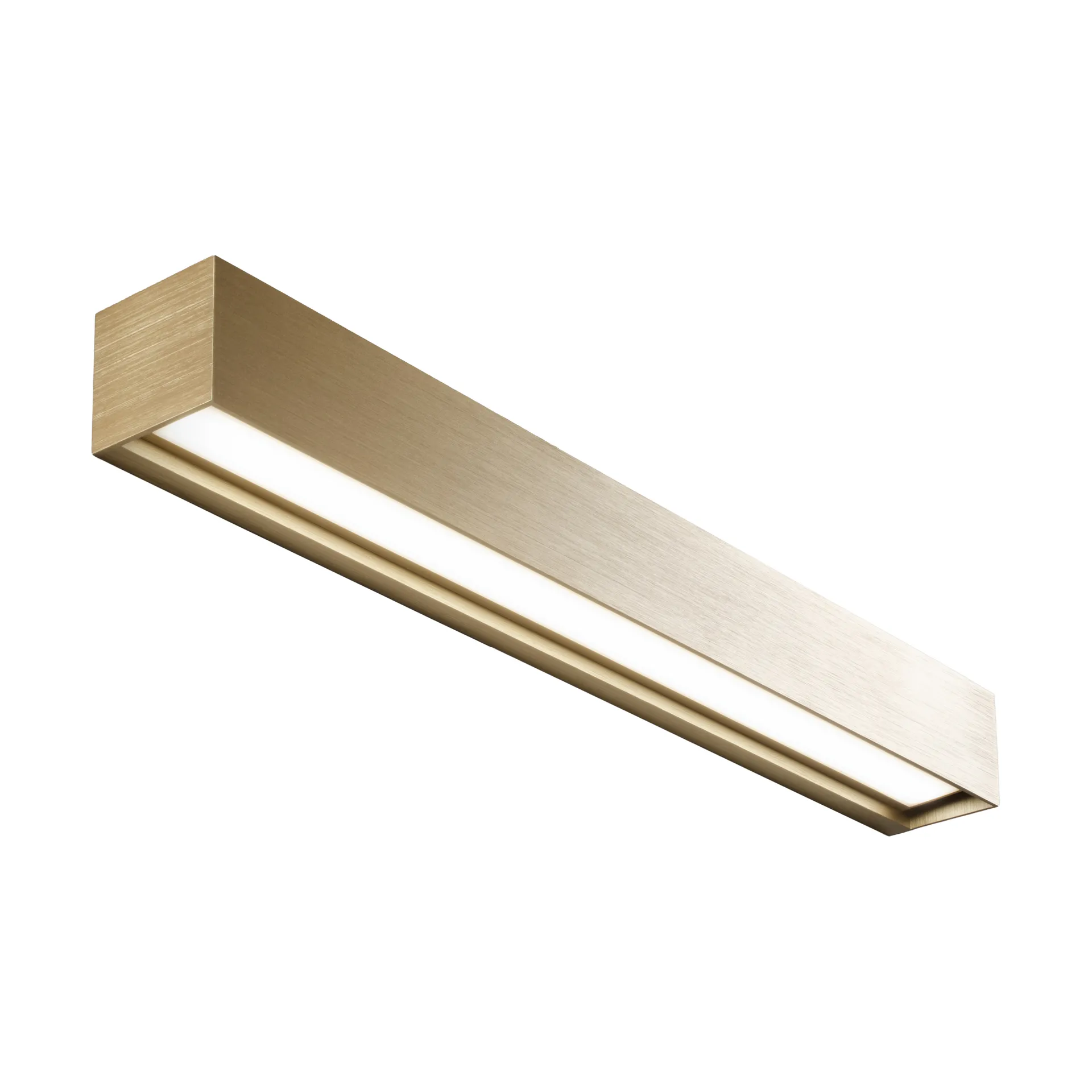 Linea W3 wall lamp switch tune, Brass, 7x60 cm Light-Point