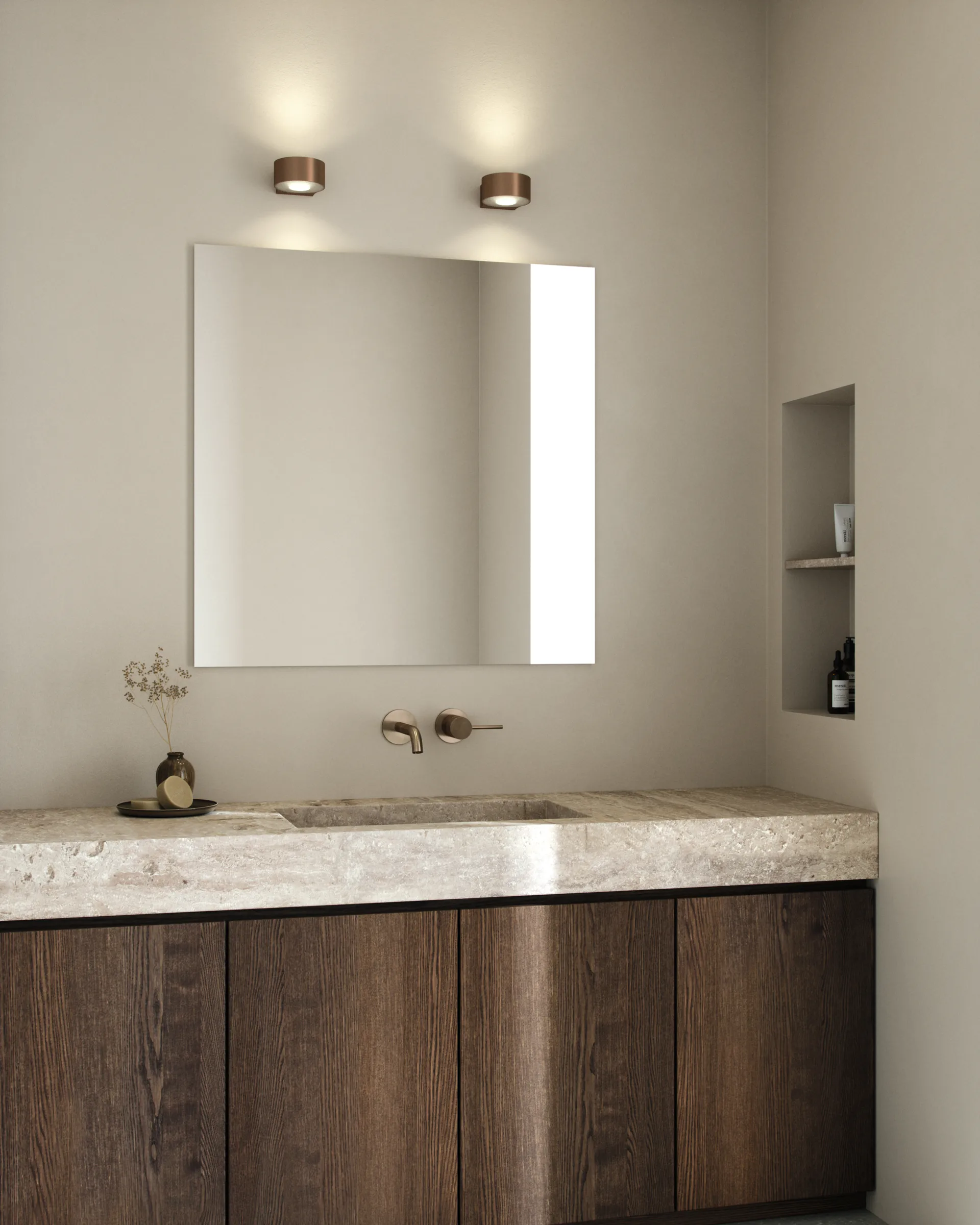 Orbit wall lamp W1 2700K, Brass Light-Point