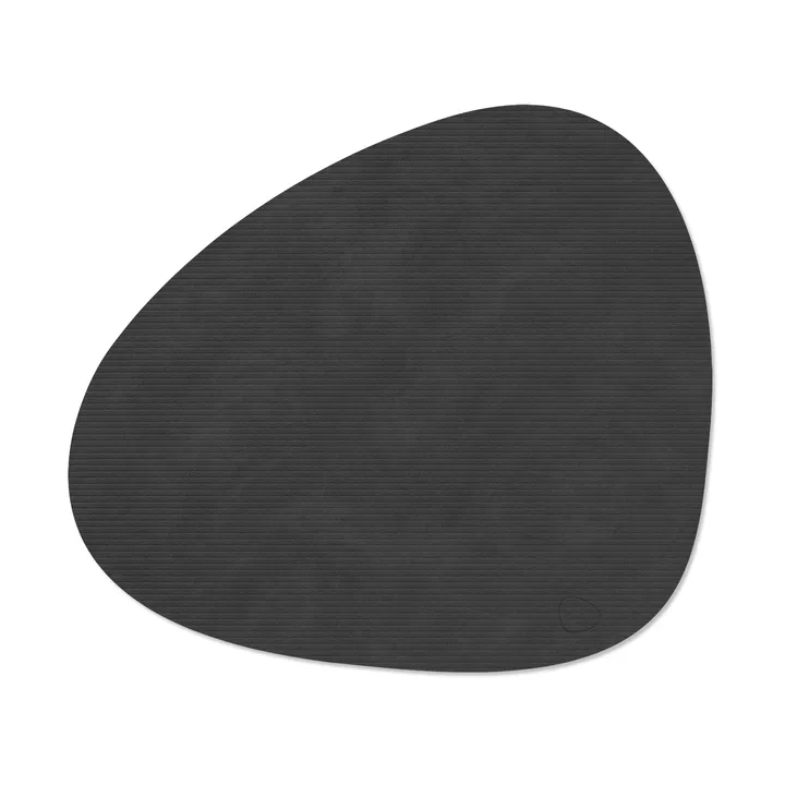Corduroy placemat curve L - Black - LIND DNA