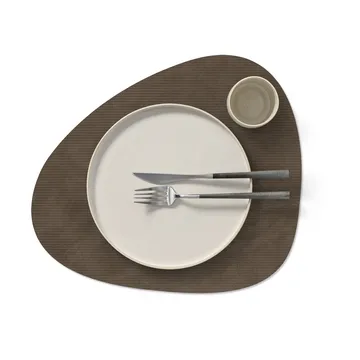Corduroy placemat curve L - Caviar - LIND DNA