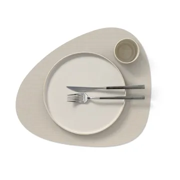 Corduroy placemat curve L - Oyster White - LIND DNA