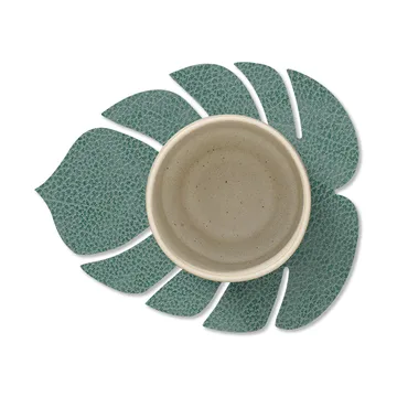 Monstera Leaf Hippo coaster - Pastel green - LIND DNA
