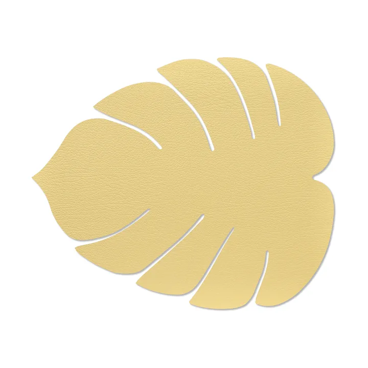 Monstera Leaf Hippo placemat L - gold - LIND DNA