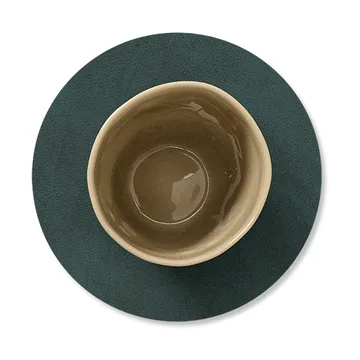 Nupo coaster circle reversible 1 pc - Dark green-olive green - LIND DNA