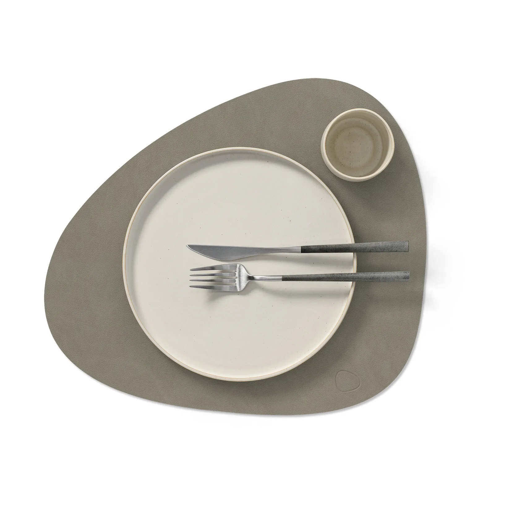 Nupo placemat curve L, Flint grey LIND DNA