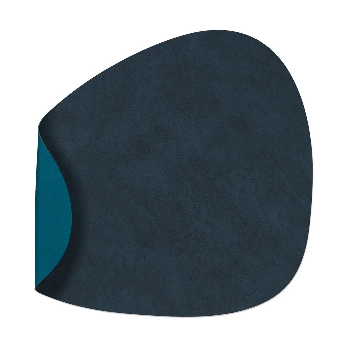 Nupo placemat reversible curve L 1 pc, Midnight blue-petrol LIND DNA