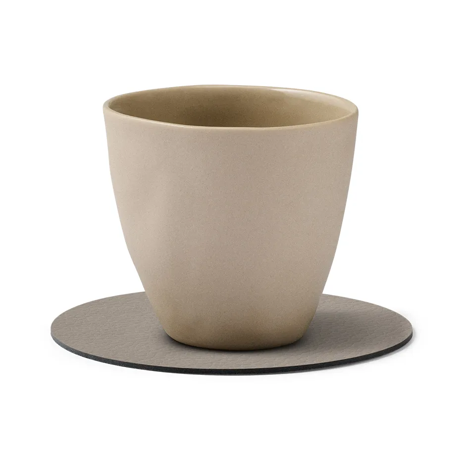 Serene coaster circle Ø10 cm, Ash LIND DNA
