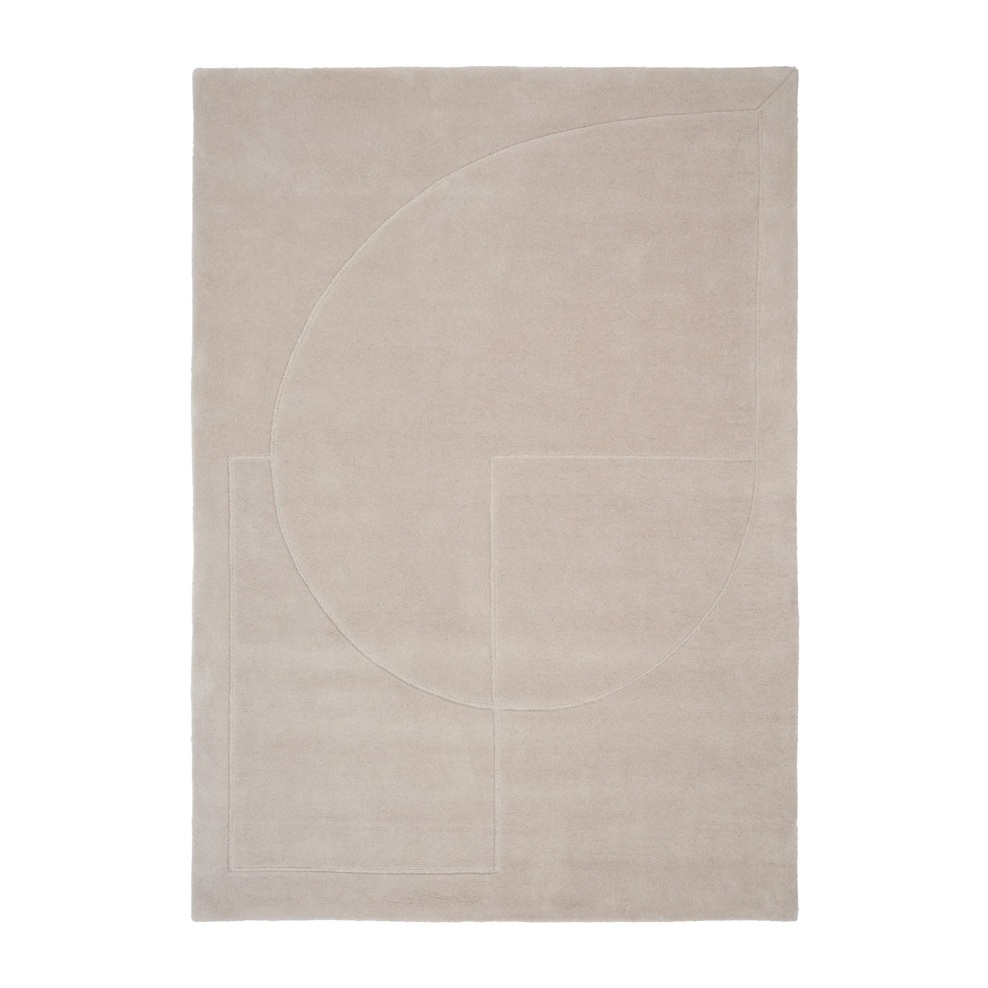 Lineal Poem wool carpet, Beige. 140x200 cm Linie Design