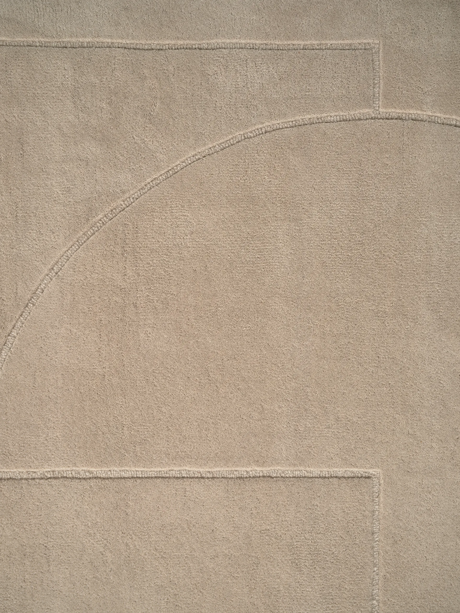 Lineal Poem wool carpet, Beige. 170x240 cm Linie Design