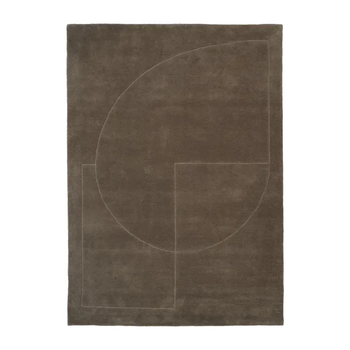Lineal Poem wool carpet - Moss. 140x200 cm - Linie Design