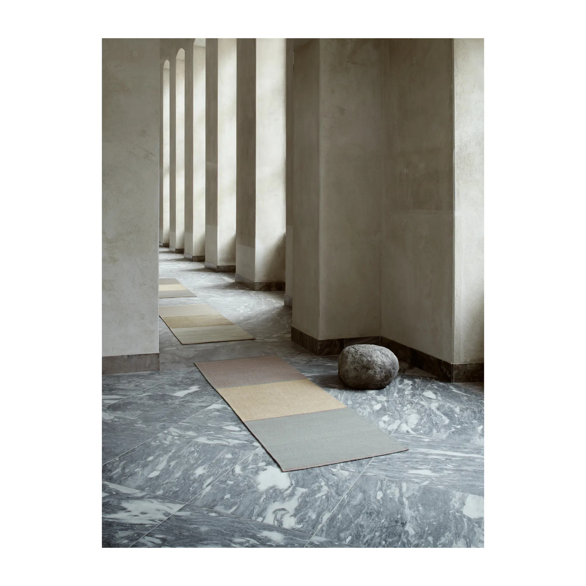 Modest Ease rug 80x250 cm, Beige Linie Design