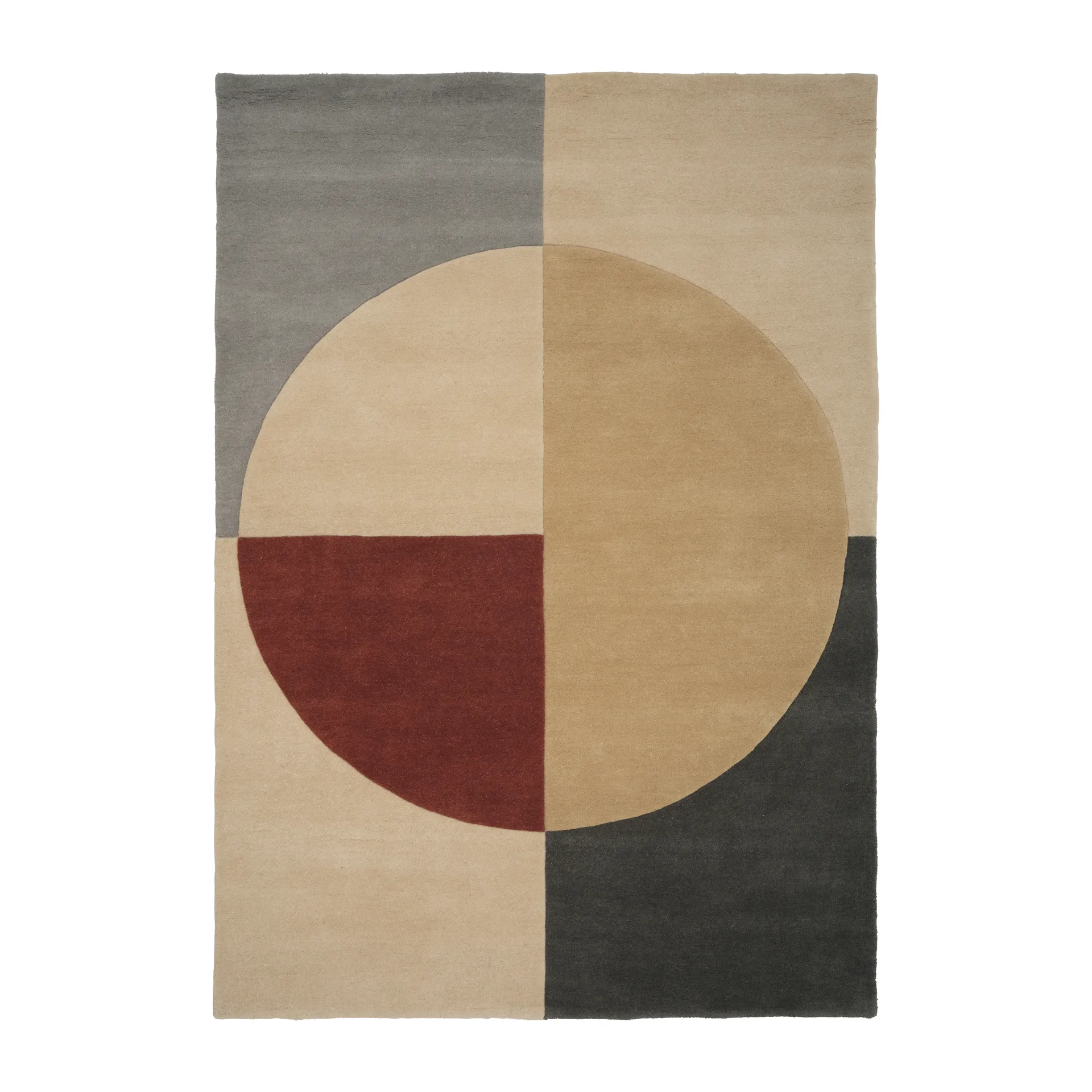 Radiality wool carpet, Ruby. 200x300 cm Linie Design