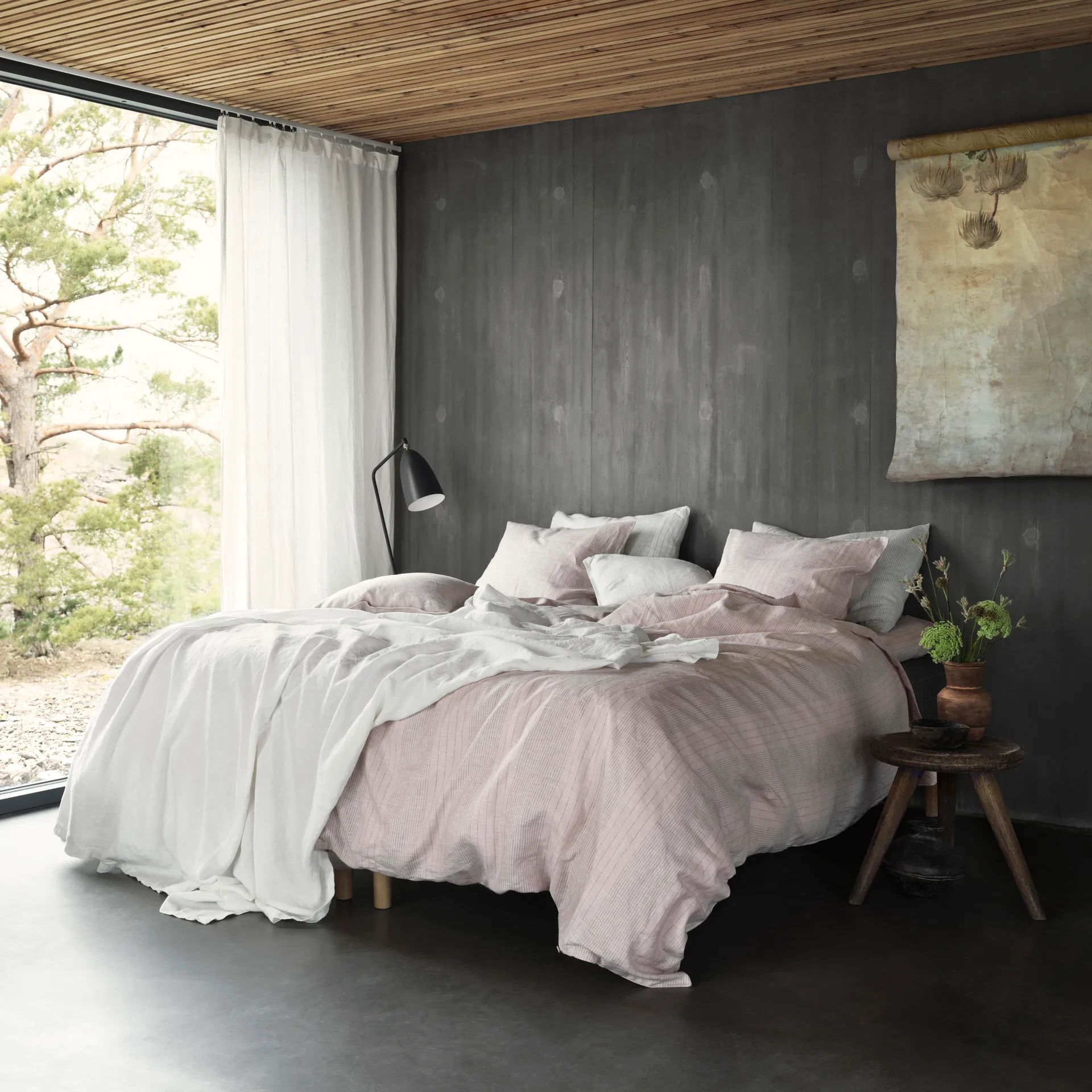 West bedspread 250x260 cm, white Linum