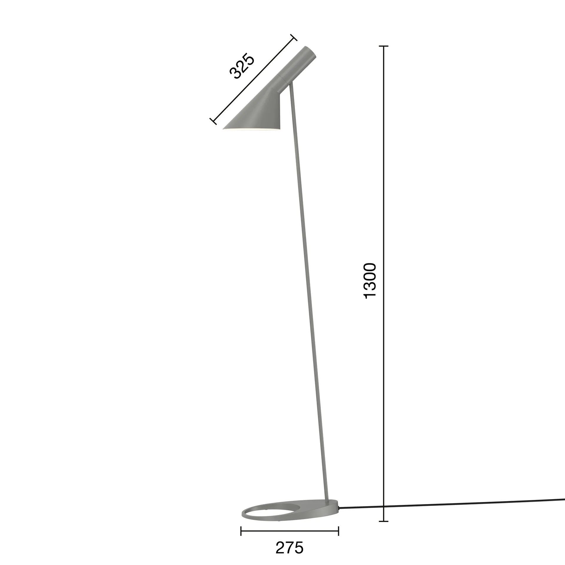 AJ floor lamp, Warm grey Louis Poulsen