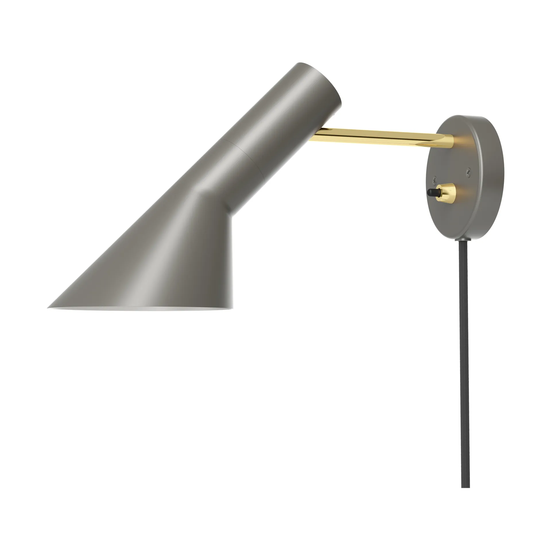 AJ wall lamp, Brass-warm grey Louis Poulsen