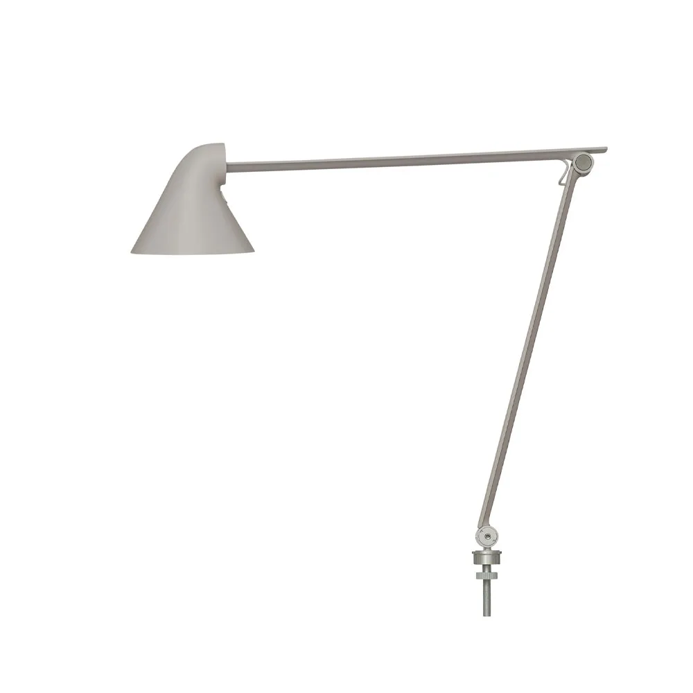NJP desk lamp, Light grey, pin ø10 cm, 3000k Louis Poulsen