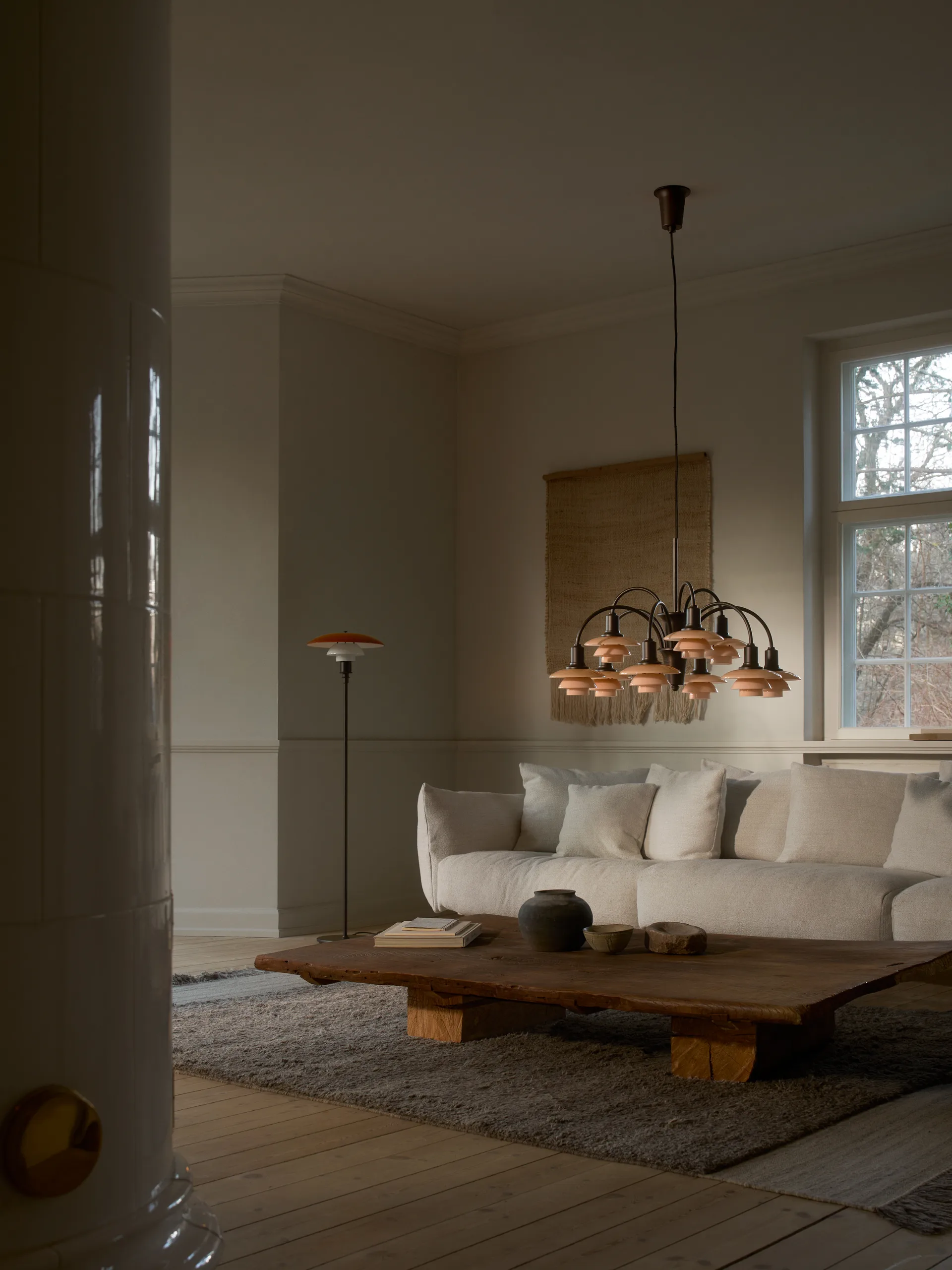 PH 1/1 Chandelier Centenary Edition chandelier, Brass-dusty terracotta, 9 arms Louis Poulsen
