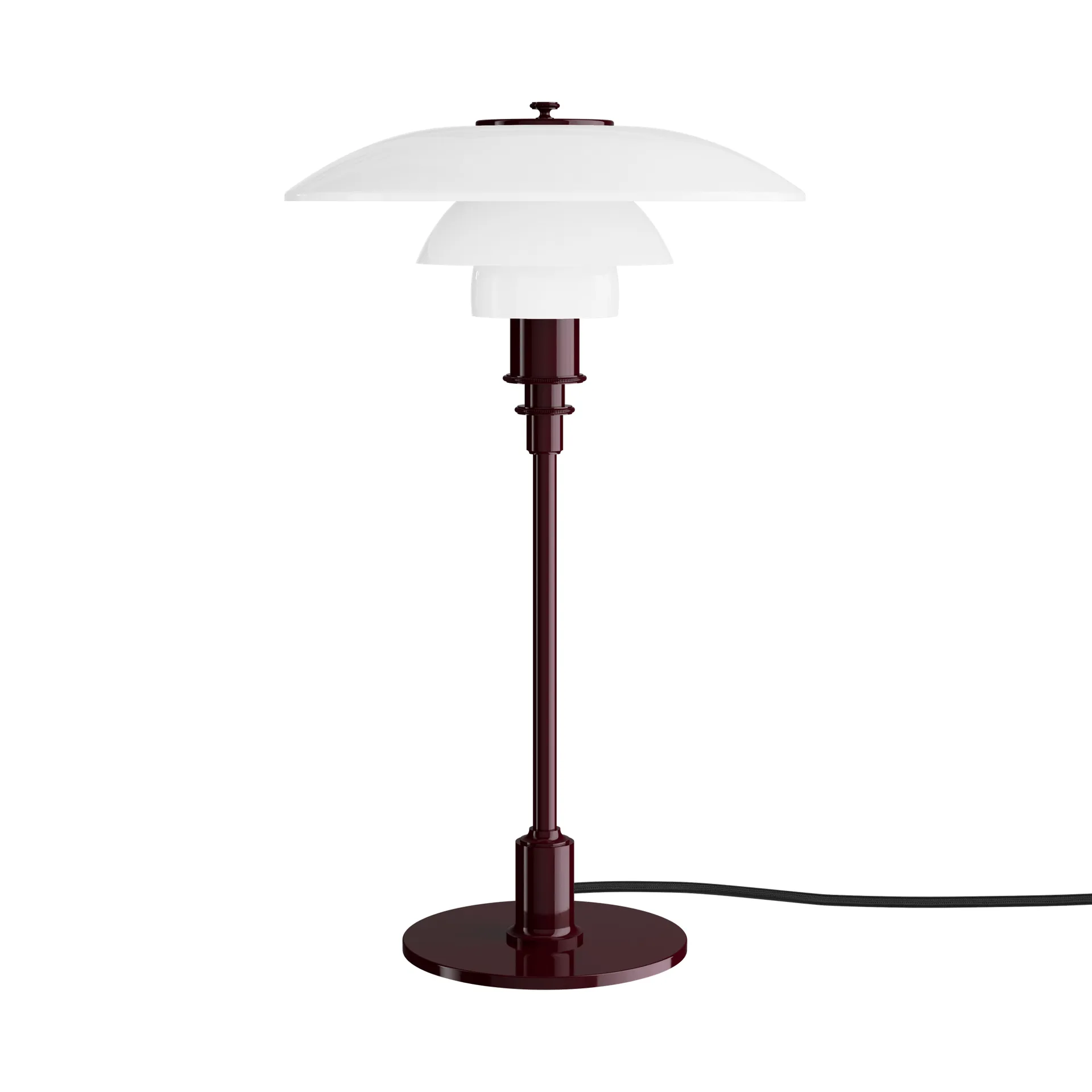 PH 3/2 table lamp, Glossy burgundy Louis Poulsen