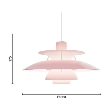 PH 5 pendant Ø32 cm - Opal pale rose - Louis Poulsen