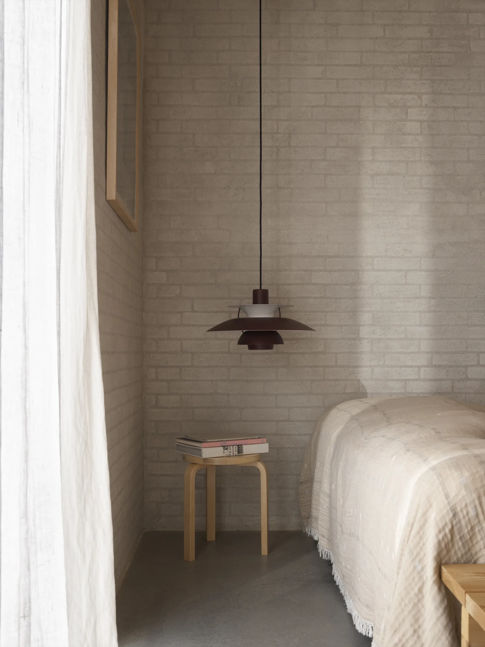 PH 5 pendant lamp, Ø300, Monochrom burgundy Louis Poulsen