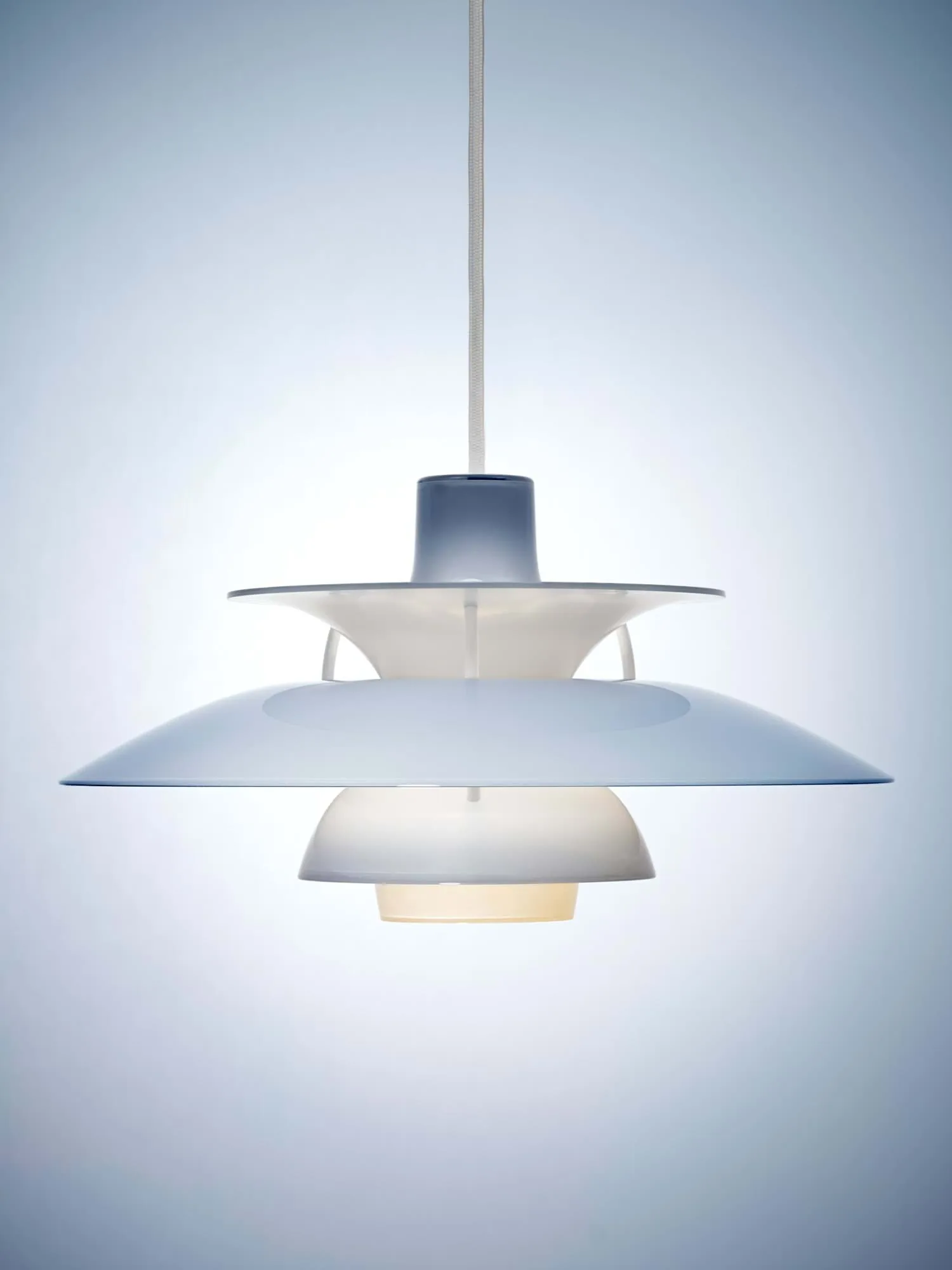 PH 5 pendant lamp, Ø320, Opal pale blue Louis Poulsen