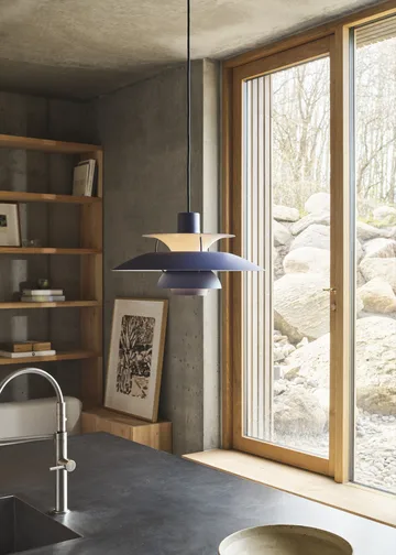 PH 5 pendant lamp - Ø500, Monochrom dusty indigo - Louis Poulsen