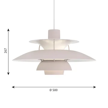 PH 5 pendant lamp - Ø500, Oyster grey - Louis Poulsen