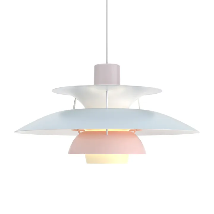 PH 5 pendant lamp - Ø500, Pastel-oyster grey-blue-pink - Louis Poulsen