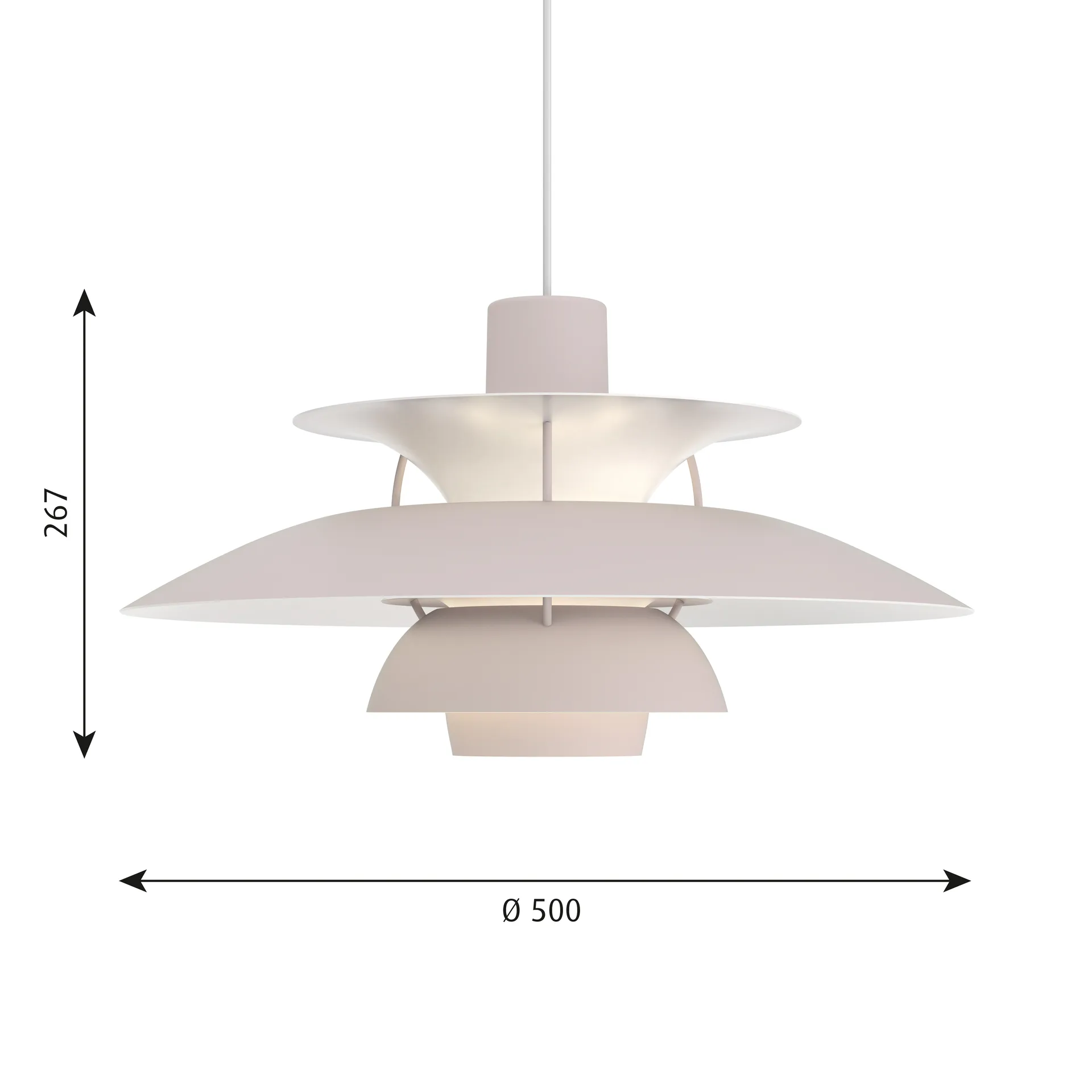 PH 5 pendant lamp monochrome, Oyster grey Louis Poulsen