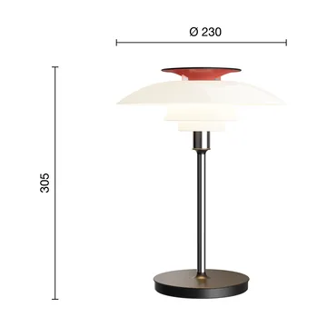 PH 80 portable table lamp - White opal, chrome-plated - Louis Poulsen