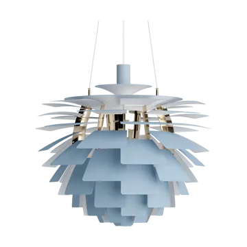 PH Artichoke pendant lamp Ø60 cm - Dusty blue-brass metallised - Louis Poulsen