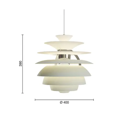 PH Snowball pendant lamp - Dusty green-chrome - Louis Poulsen