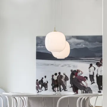 VL45 Radiohus pendant lamp Ø17.5 cm - Brass-white opal glass - Louis Poulsen