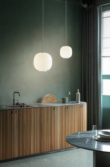 VL45 Radiohus pendant lamp Ø17.5 cm - Brass-white opal glass - Louis Poulsen