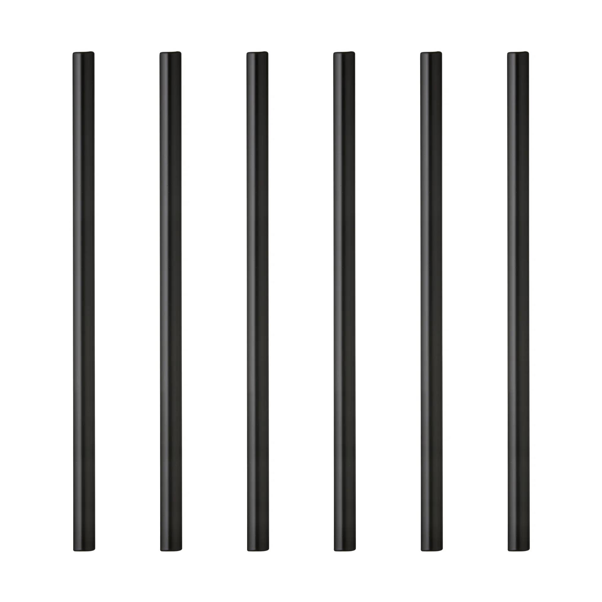 Lyngby Glas straw 14.5 cm 6-pack, Black Lyngby Glas