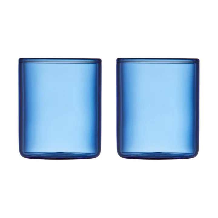 Torino shotglass 6 cl 2-pack - Blue - Lyngby Glas