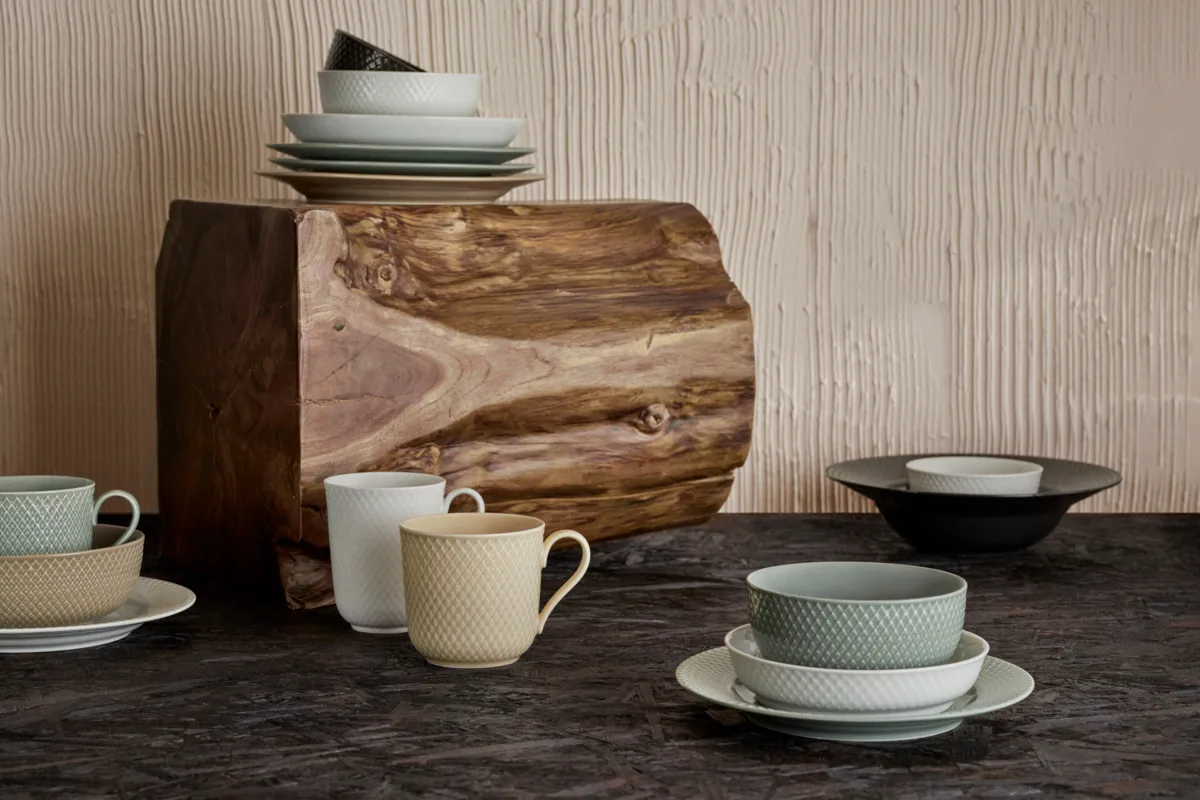 Rhombe Earth Bowl Ø15.5 cm, Clay Lyngby Porcelæn