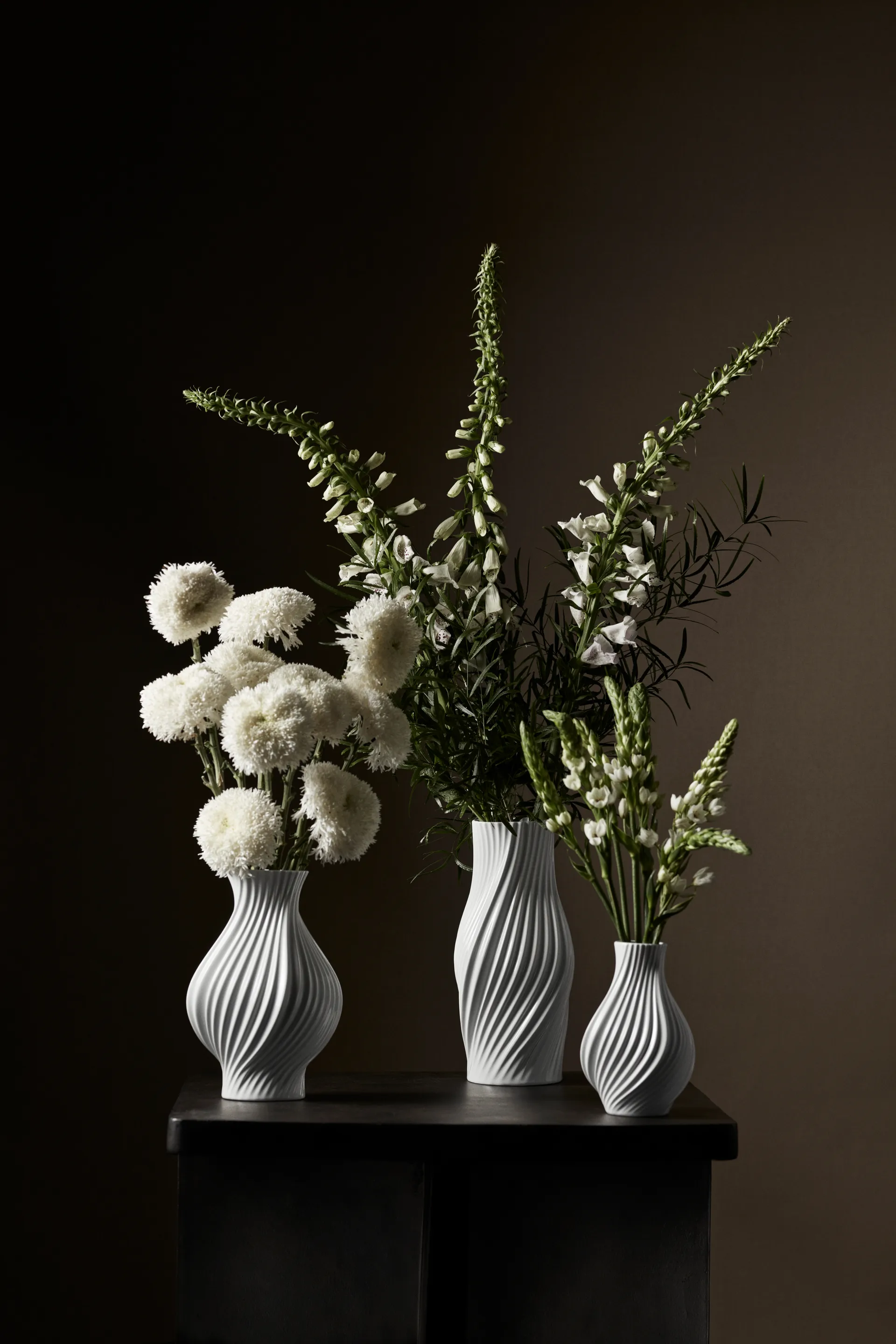 Twist vase 18 cm, White Lyngby Porcelæn