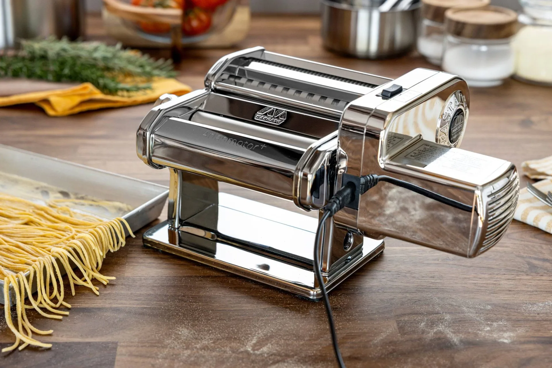 Marcato Atlasmotor+ pasta machine, Steel Marcato