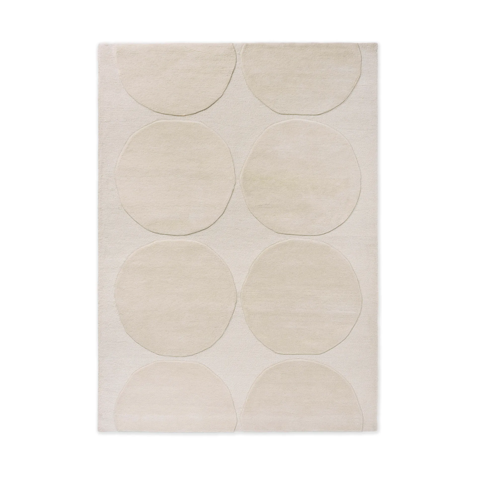 Isot Kivet wool rug, Natural white, 140x200 cm Marimekko
