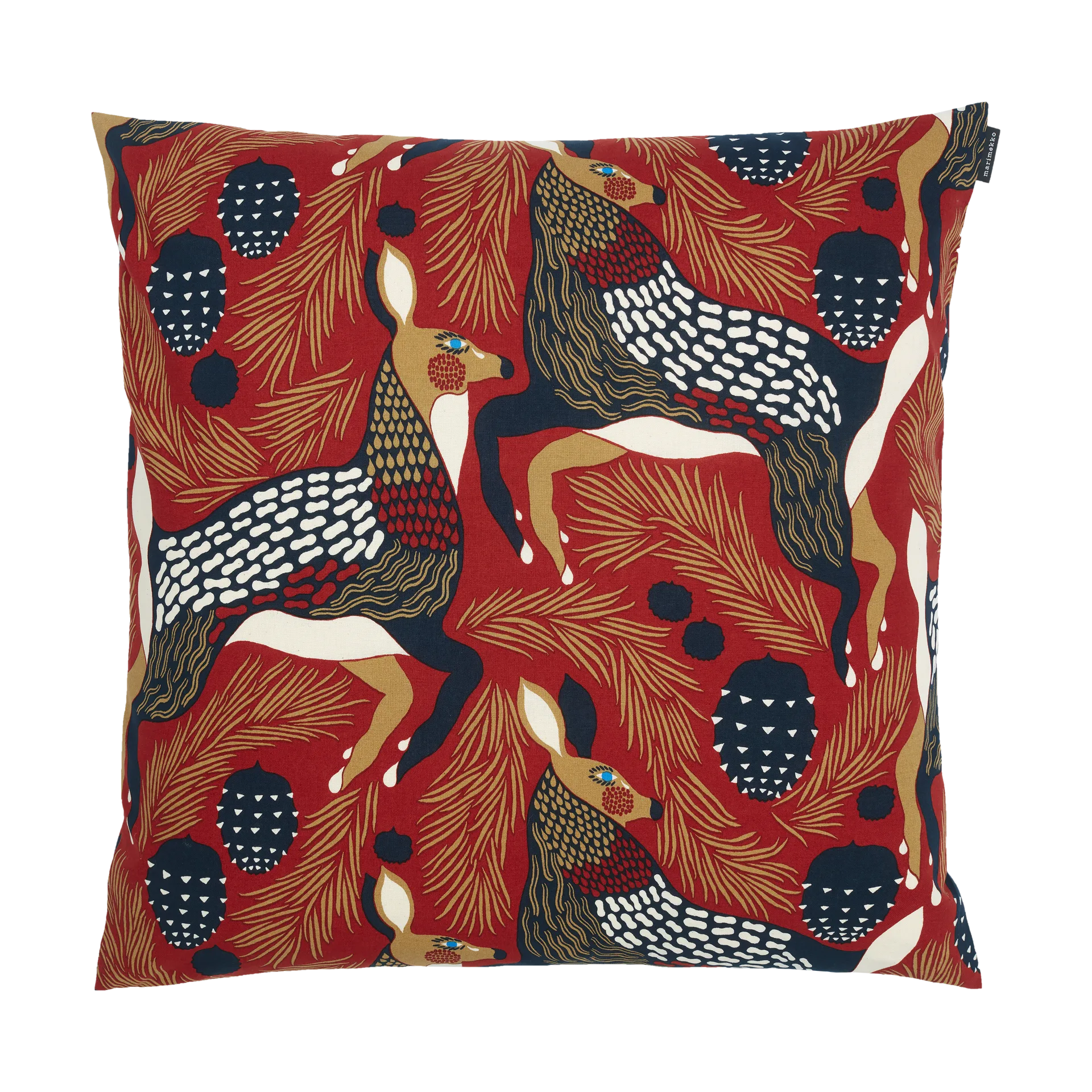 Peura pillowcase 50x50 cm, White-beige-dark blue Marimekko